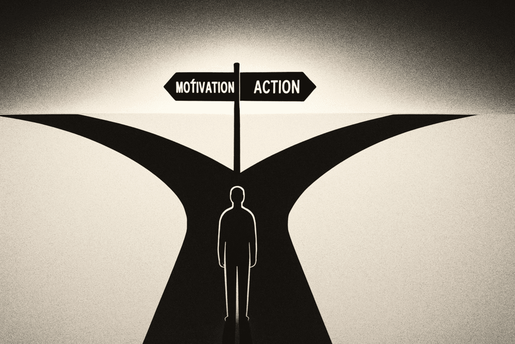 Choosing action over fleeting motivation – Embrace consistent effort for real success.
