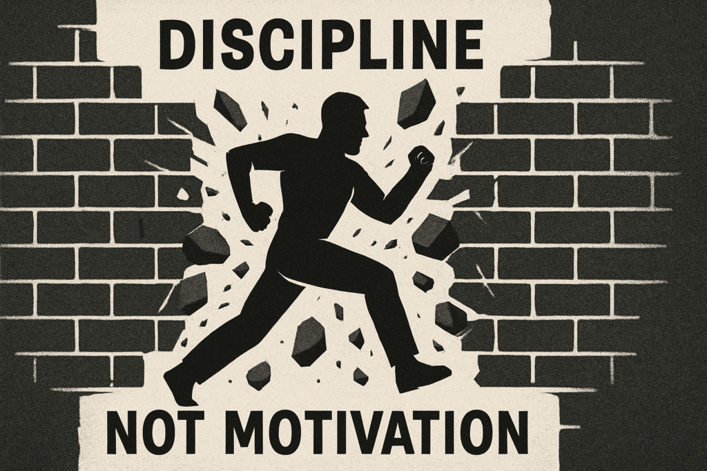 Break through the wall of excuses – Achieve success through consistent effort and discipline.